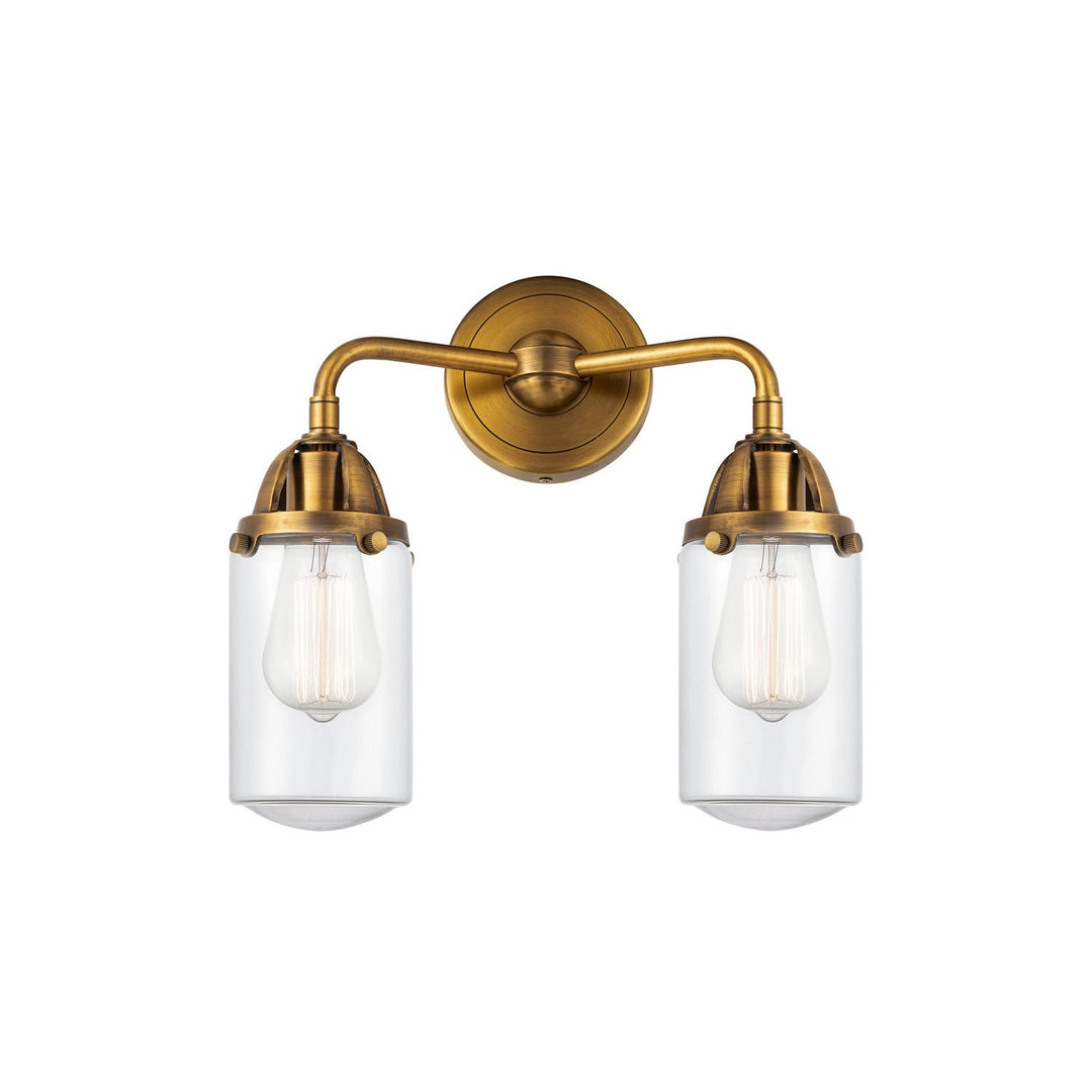 Innovations Nouveau 2 288-2W-BB-G312 Bath Vanity Light 13 in. wide - Brushed Brass