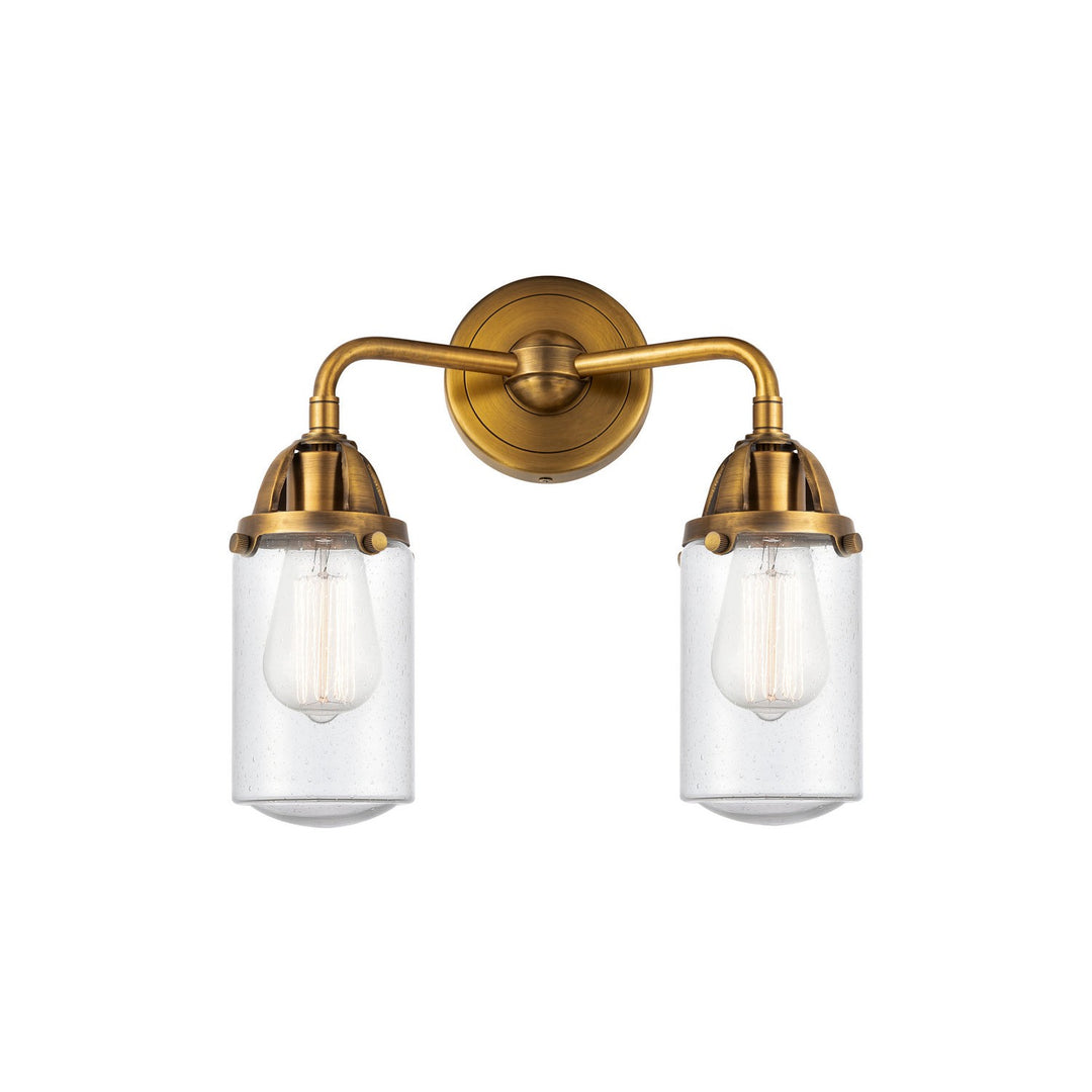 Innovations Nouveau 2 288-2W-BB-G314 Bath Vanity Light 13 in. wide - Brushed Brass