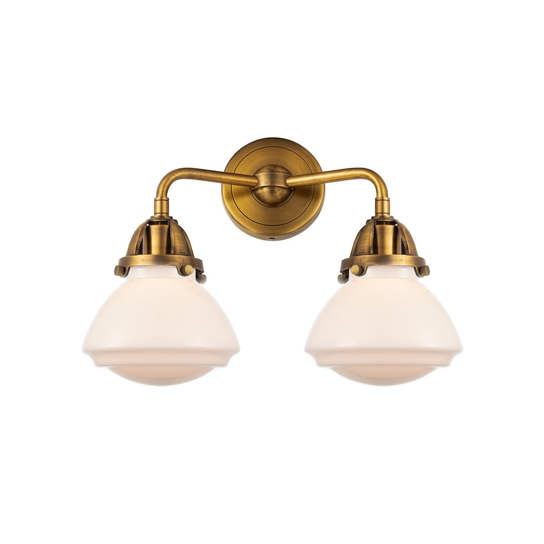 Innovations Nouveau 2 288-2W-BB-G321 Bath Vanity Light 15 in. wide - Brushed Brass