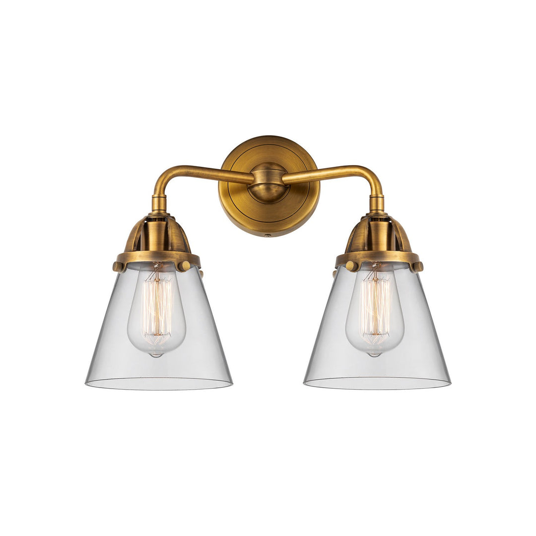 Innovations Nouveau 2 288-2W-BB-G62 Bath Vanity Light 15 in. wide - Brushed Brass