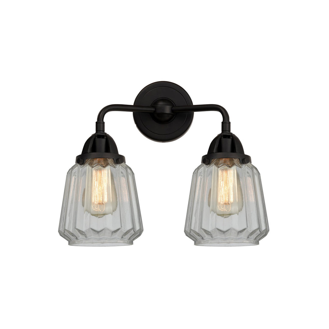 Innovations Nouveau 2 288-2W-BK-G142 Bath Vanity Light 14 in. wide - Matte Black