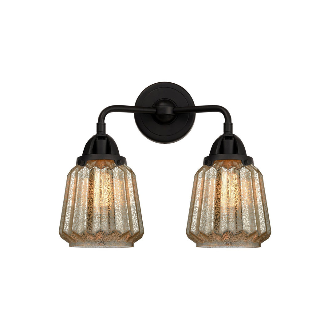 Innovations Nouveau 2 288-2W-BK-G146-LED Bath Vanity Light 14 in. wide - Matte Black