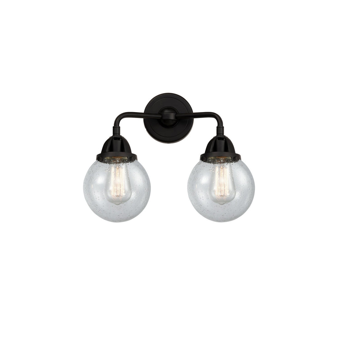 Innovations Nouveau 2 288-2W-BK-G204-6-LED Bath Vanity Light 14 in. wide - Matte Black