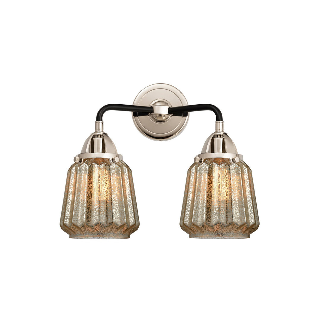 Innovations Nouveau 2 288-2W-BPN-G146-LED Bath Vanity Light 14 in. wide - Black Polished Nickel