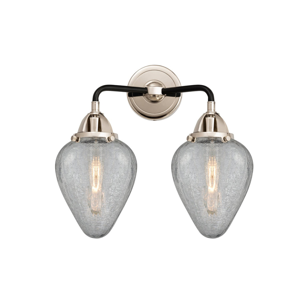 Innovations Nouveau 2 288-2W-BPN-G165 Bath Vanity Light 15 in. wide - Black Polished Nickel