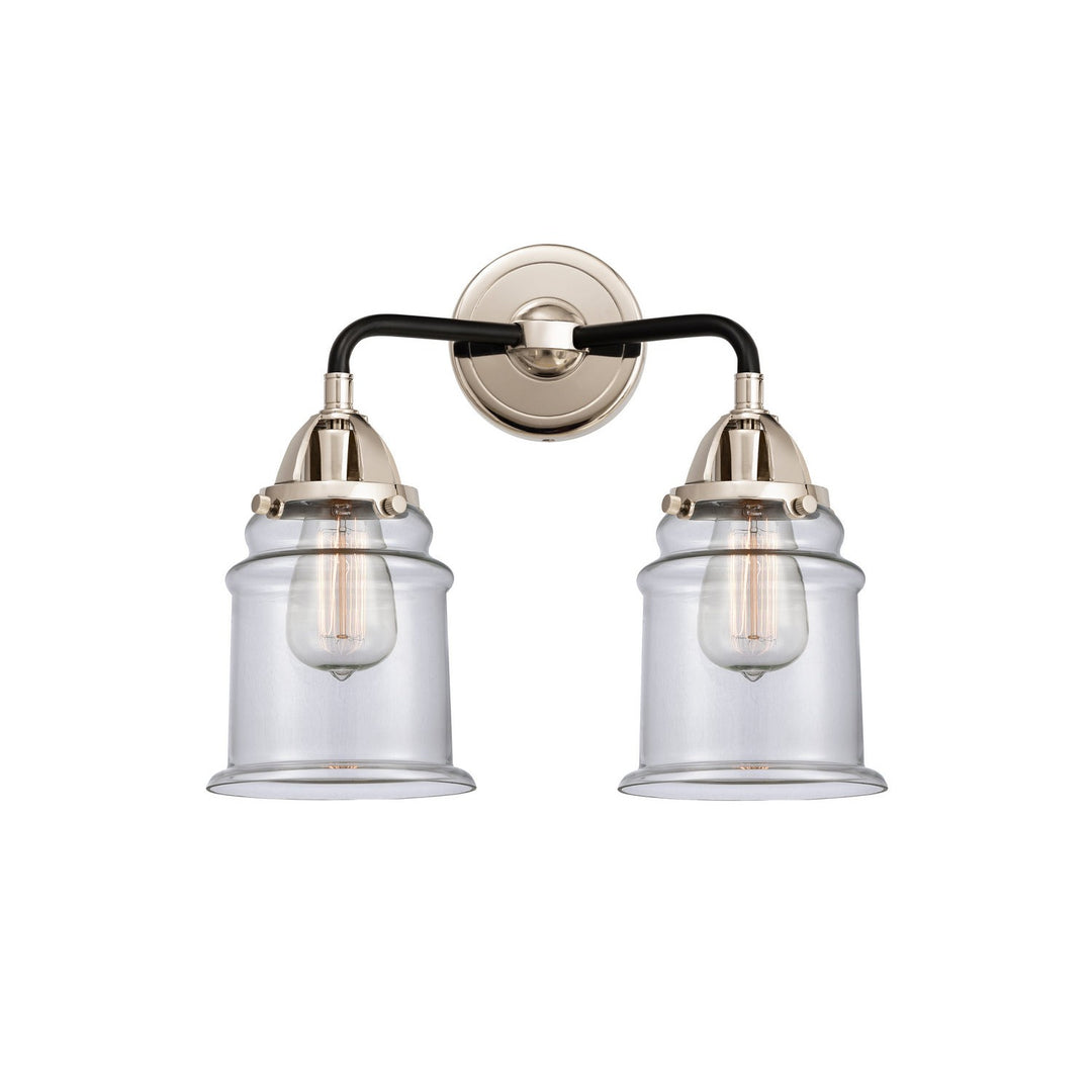 Innovations Nouveau 2 288-2W-BPN-G182 Bath Vanity Light 14 in. wide - Black Polished Nickel