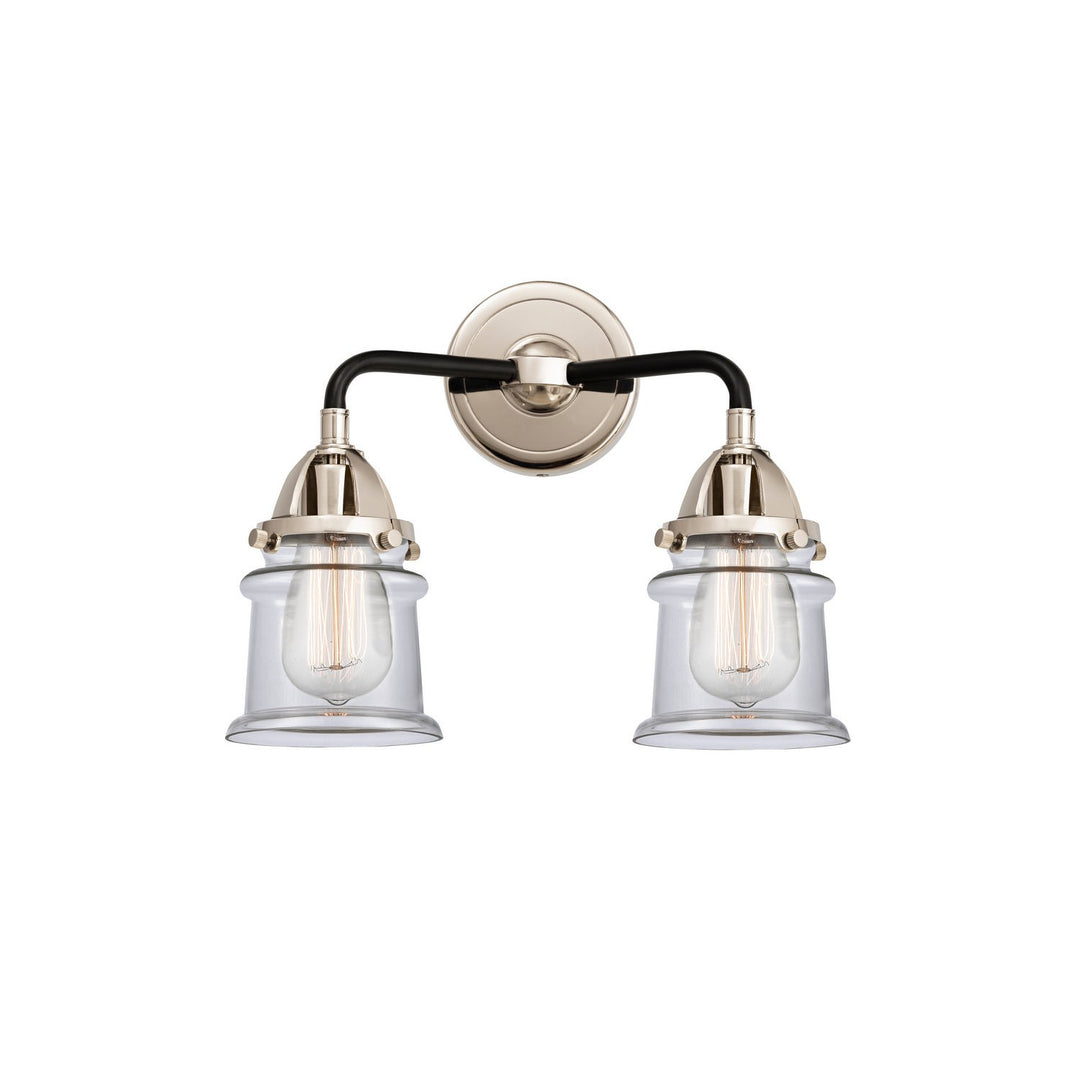 Innovations Nouveau 2 288-2W-BPN-G182S Bath Vanity Light 14 in. wide - Black Polished Nickel