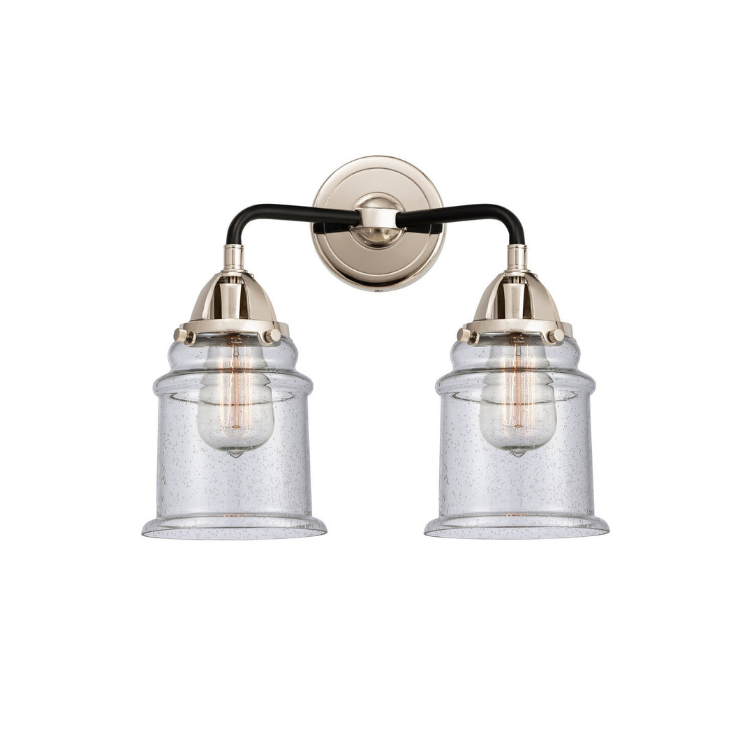 Innovations Nouveau 2 288-2W-BPN-G184-LED Bath Vanity Light 14 in. wide - Black Polished Nickel