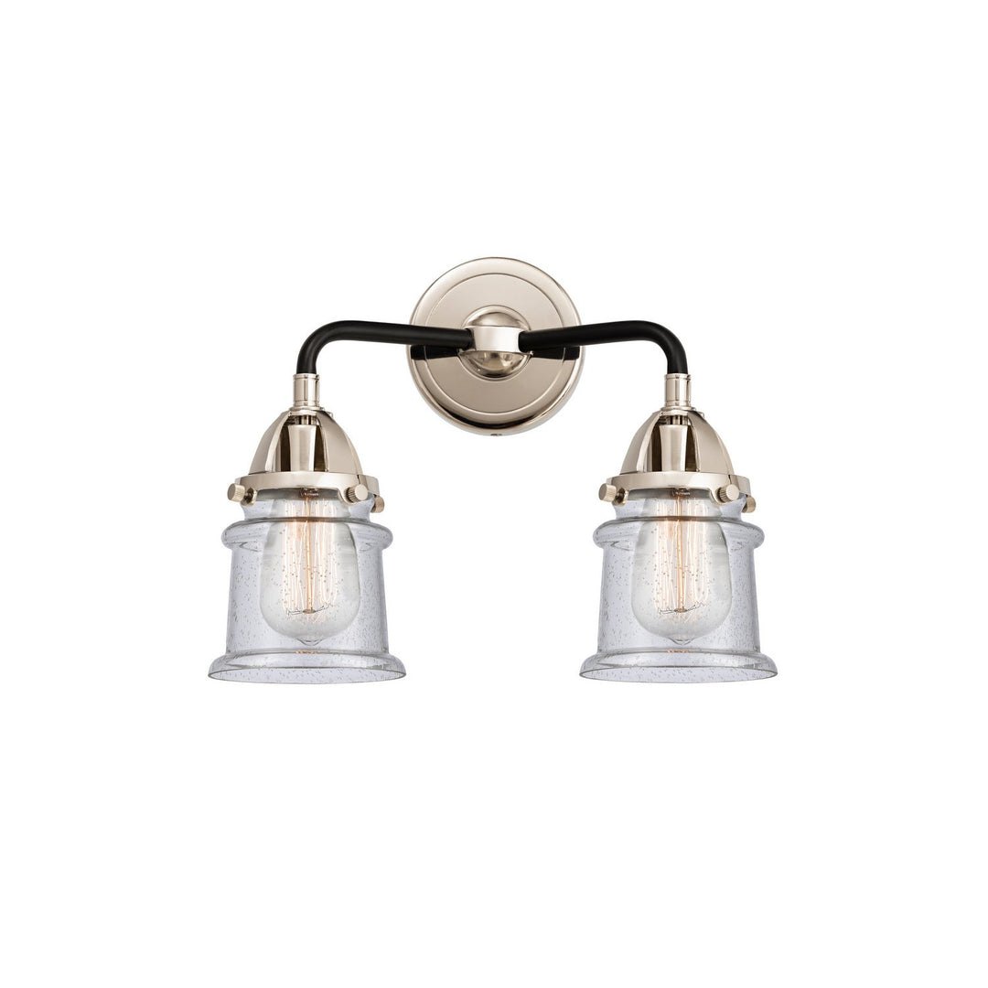 Innovations Nouveau 2 288-2W-BPN-G184S Bath Vanity Light 14 in. wide - Black Polished Nickel