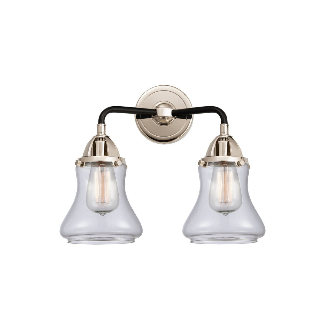 Innovations Nouveau 2 288-2W-BPN-G192 Bath Vanity Light 14 in. wide - Black Polished Nickel