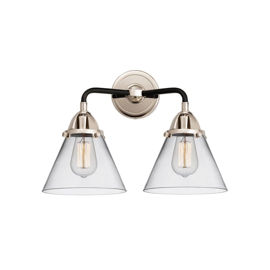 Innovations Nouveau 2 288-2W-BPN-G42 Bath Vanity Light 16 in. wide - Black Polished Nickel