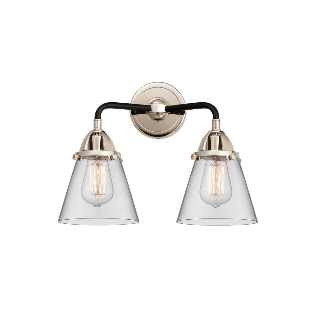 Innovations Nouveau 2 288-2W-BPN-G62 Bath Vanity Light 15 in. wide - Black Polished Nickel