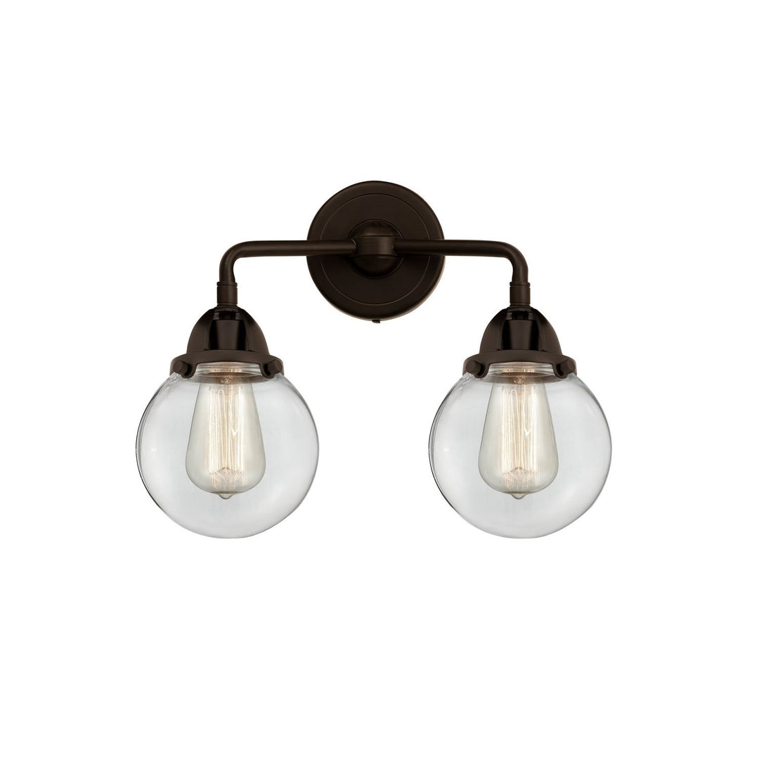 Innovations Nouveau 2 288-2W-OB-G202-6-LED Bath Vanity Light 14 in. wide - Oil Rubbed Bronze