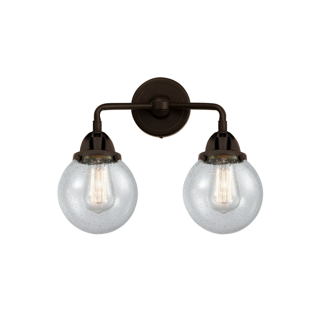 Innovations Nouveau 2 288-2W-OB-G204-6 Bath Vanity Light 14 in. wide - Oil Rubbed Bronze