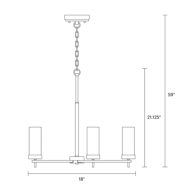 Visual Comfort Studio Zire 3190303-112 Chandelier Light - Midnight Black