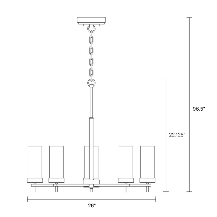 Visual Comfort Studio Zire 3190305EN-848 Chandelier Light - Satin Brass