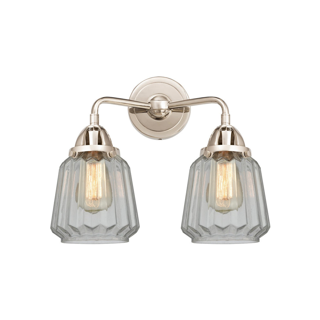 Innovations Nouveau 2 288-2W-PN-G142 Bath Vanity Light 14 in. wide - Polished Nickel