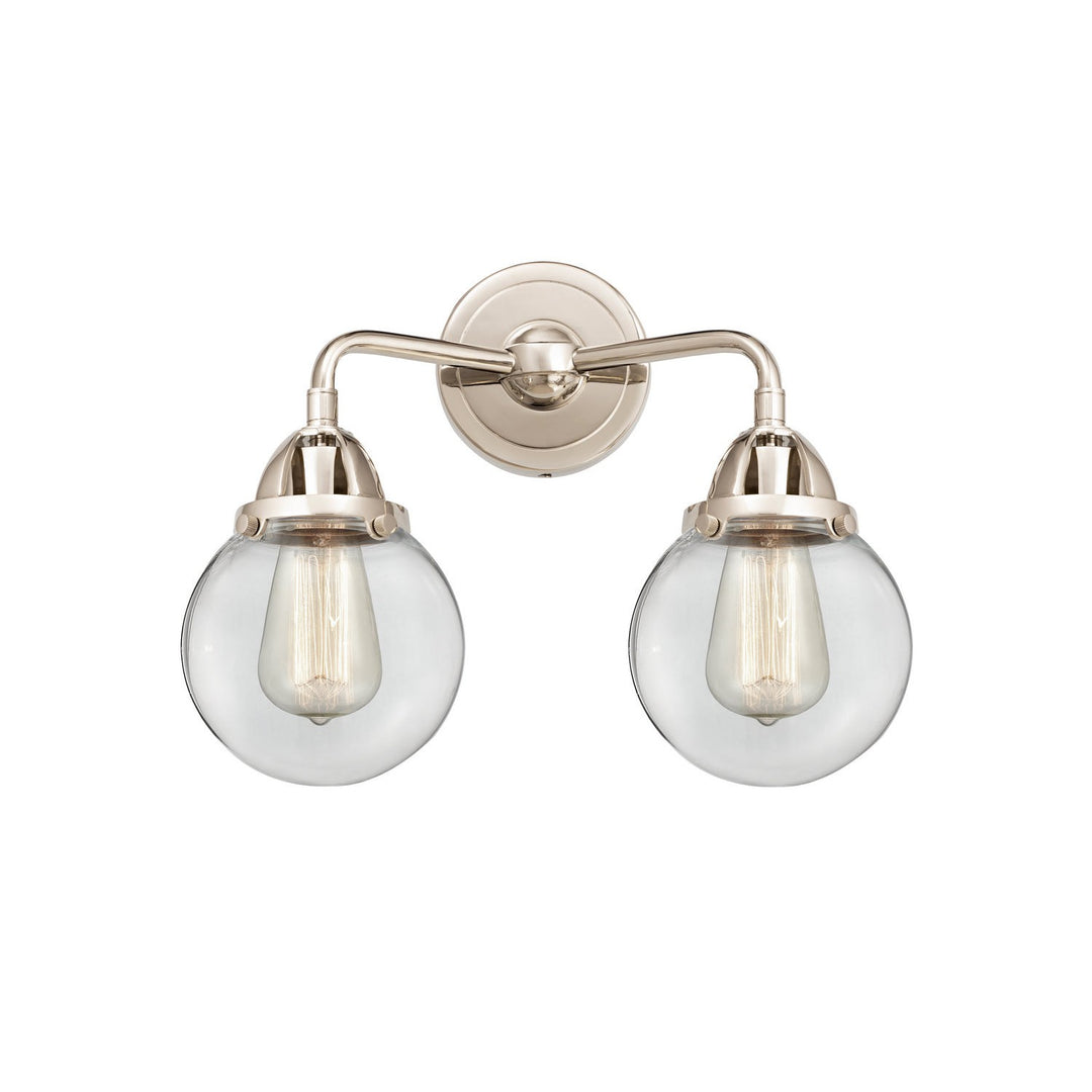 Innovations Nouveau 2 288-2W-PN-G202-6 Bath Vanity Light 14 in. wide - Polished Nickel