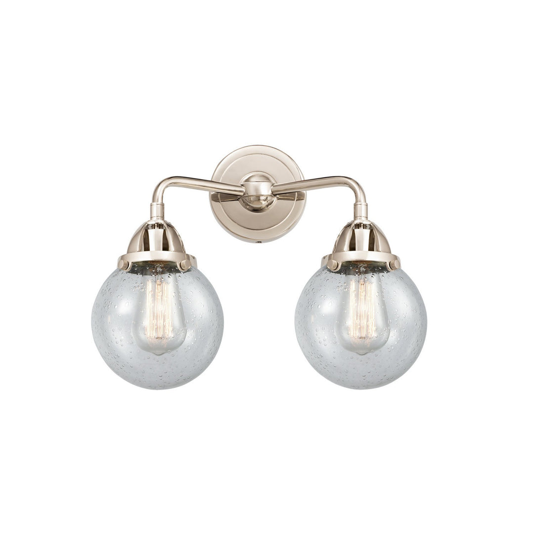 Innovations Nouveau 2 288-2W-PN-G204-6-LED Bath Vanity Light 14 in. wide - Polished Nickel