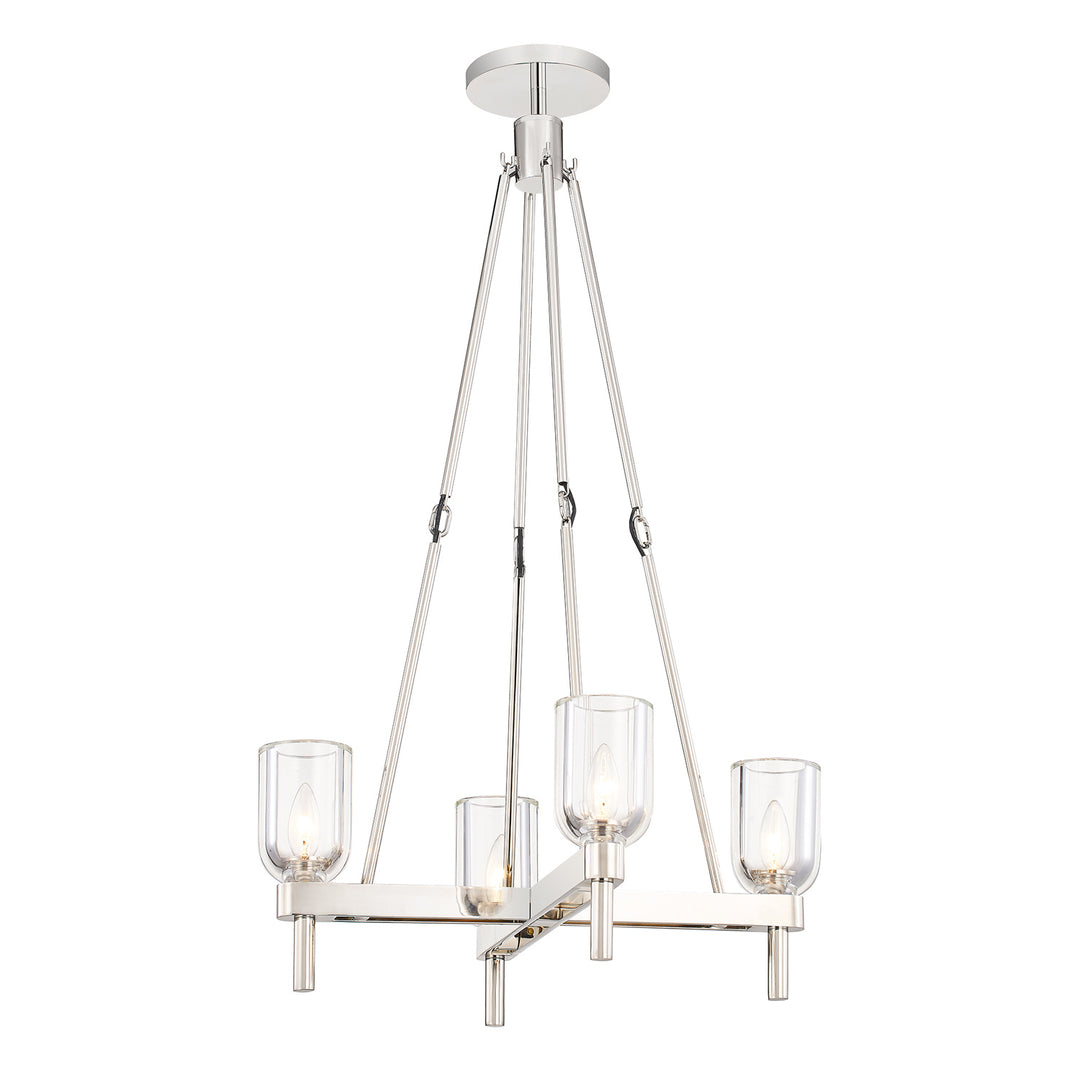 Alora lucian PD338422PNCC Pendant Light - Clear Crystal/Polished Nickel