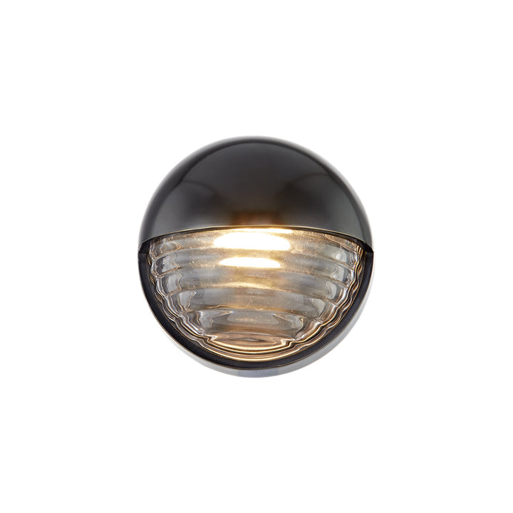 Alora palais WV330106UBCR Wall Light - Ribbed Glass/Urban Bronze