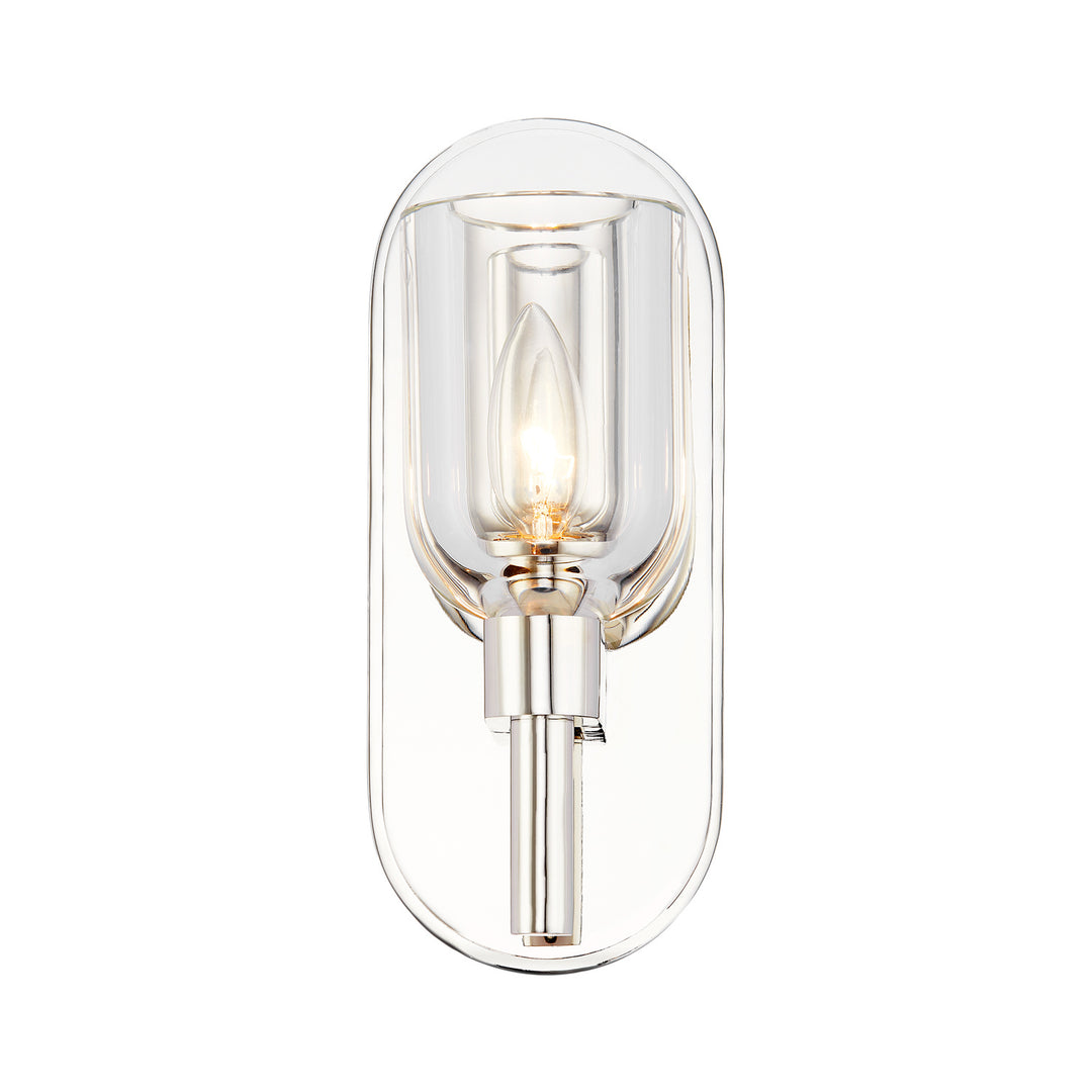 Alora lucian WV338101PNCC Wall Light - Clear Crystal/Polished Nickel