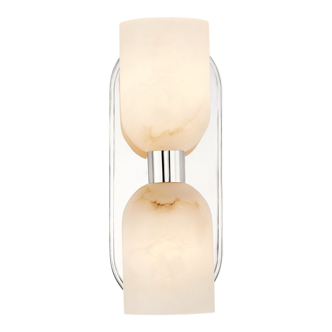 Alora lucian WV338902PNAR Wall Light - Polished Nickel/Alabaster