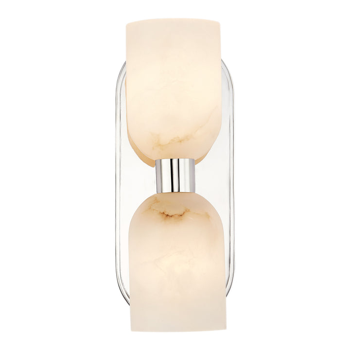 Alora lucian WV338902PNAR Wall Light - Polished Nickel/Alabaster