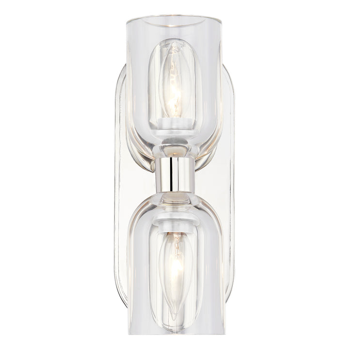 Alora lucian WV338902PNCC Wall Light - Clear Crystal/Polished Nickel