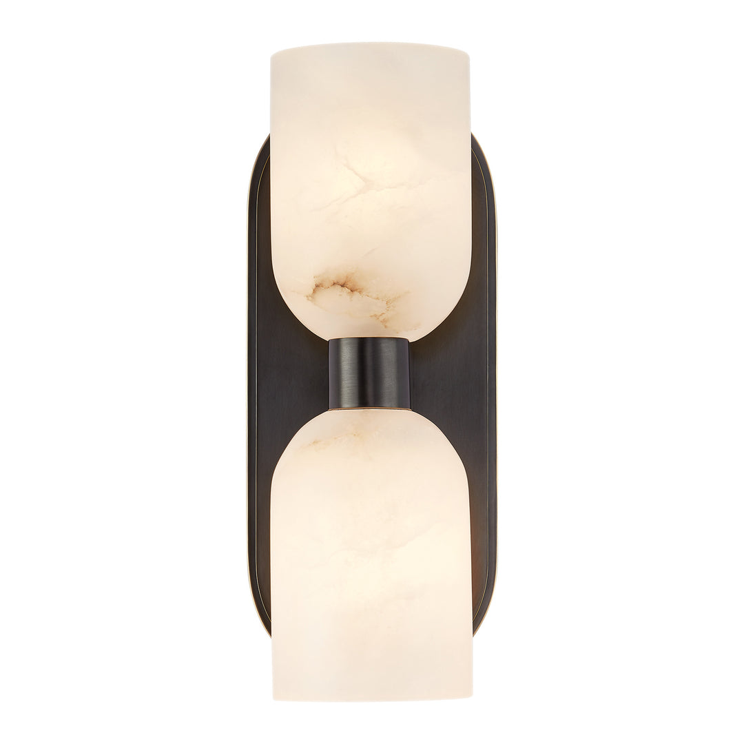 Alora lucian WV338902UBAR Wall Light - Urban Bronze/Alabaster