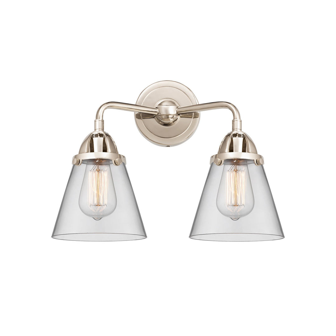 Innovations Nouveau 2 288-2W-PN-G62 Bath Vanity Light 15 in. wide - Polished Nickel