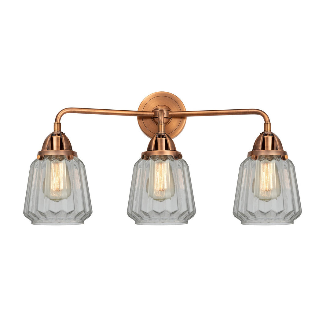 Innovations Nouveau 2 288-3W-AC-G142 Bath Vanity Light 24 in. wide - Antique Copper