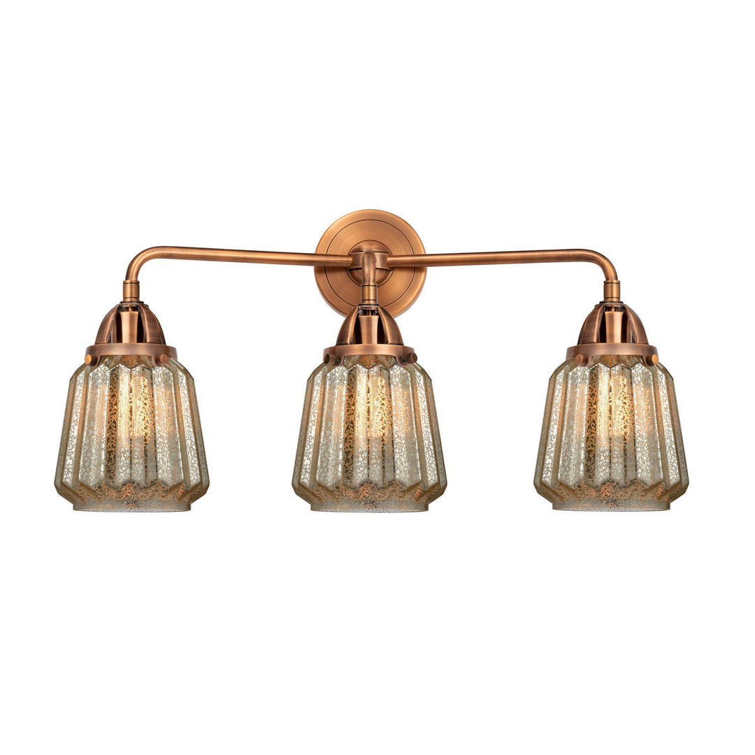 Innovations Nouveau 2 288-3W-AC-G146 Bath Vanity Light 24 in. wide - Antique Copper