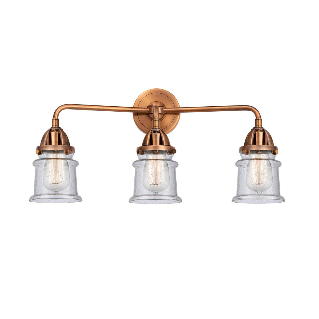 Innovations Nouveau 2 288-3W-AC-G184S Bath Vanity Light 24 in. wide - Antique Copper