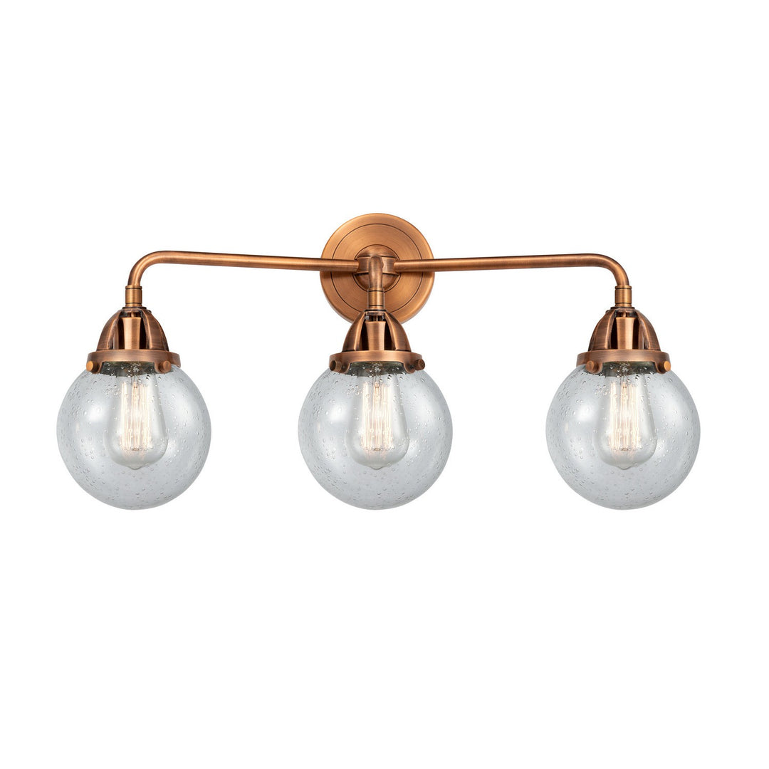 Innovations Nouveau 2 288-3W-AC-G204-6 Bath Vanity Light 24 in. wide - Antique Copper