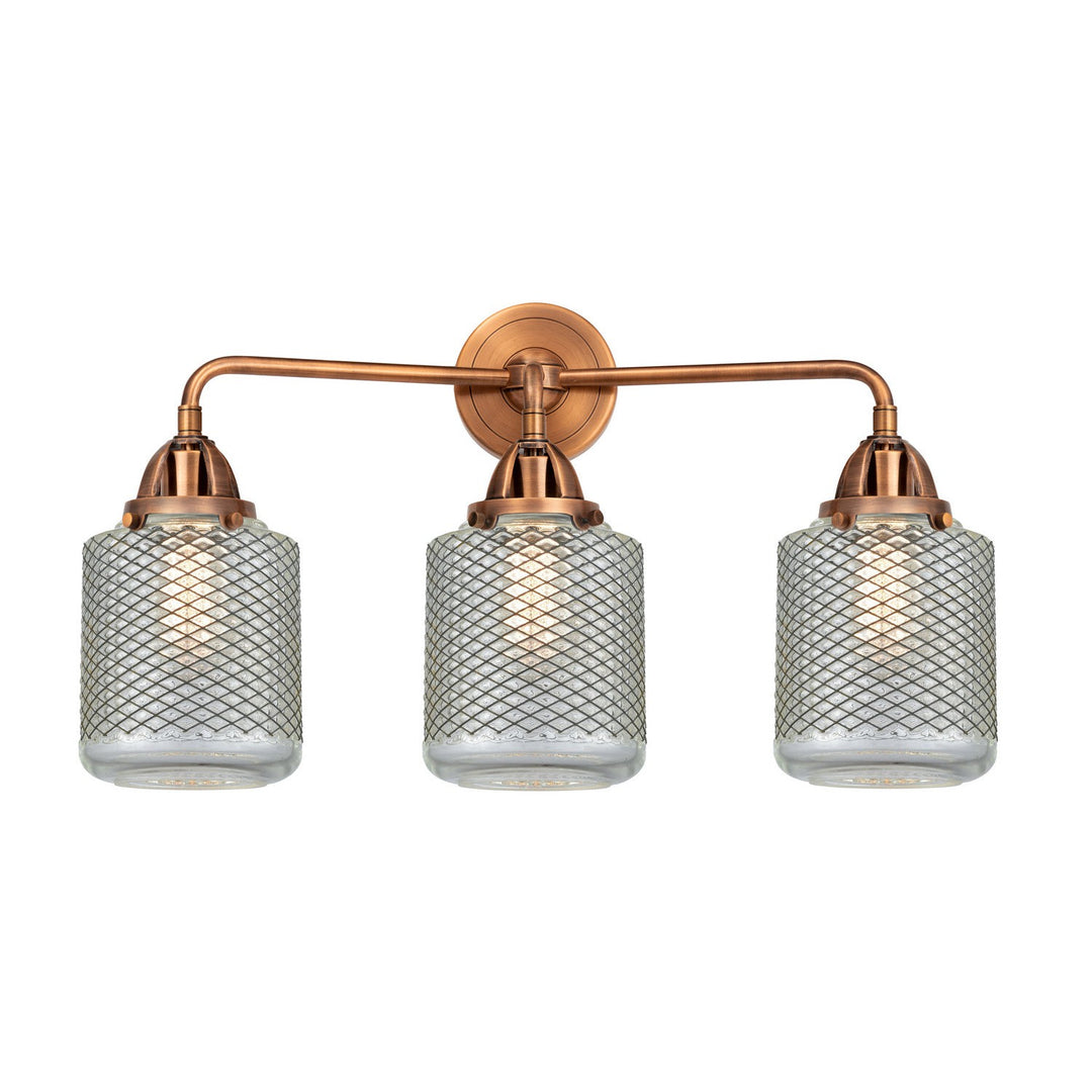Innovations Nouveau 2 288-3W-AC-G262 Bath Vanity Light 24 in. wide - Antique Copper
