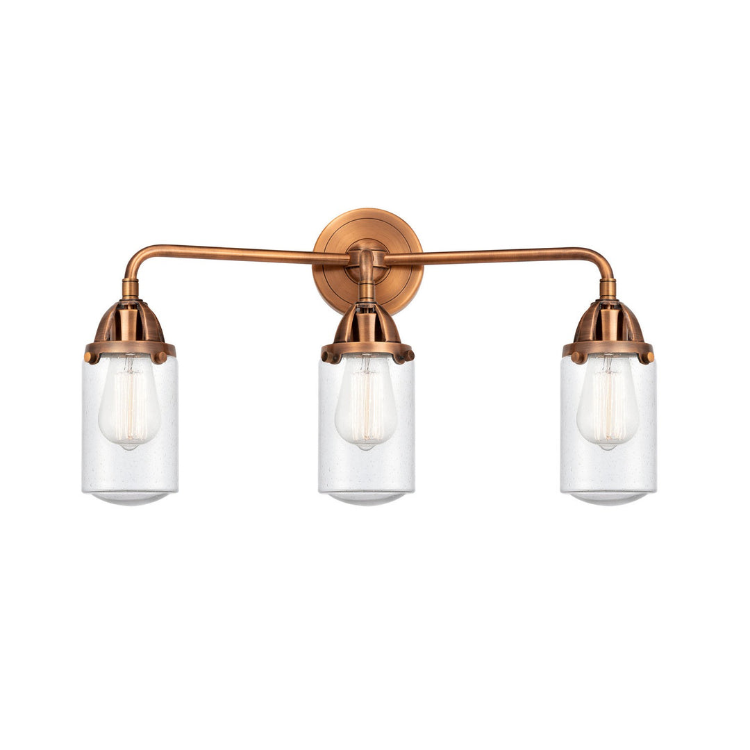 Innovations Nouveau 2 288-3W-AC-G314 Bath Vanity Light 23 in. wide - Antique Copper