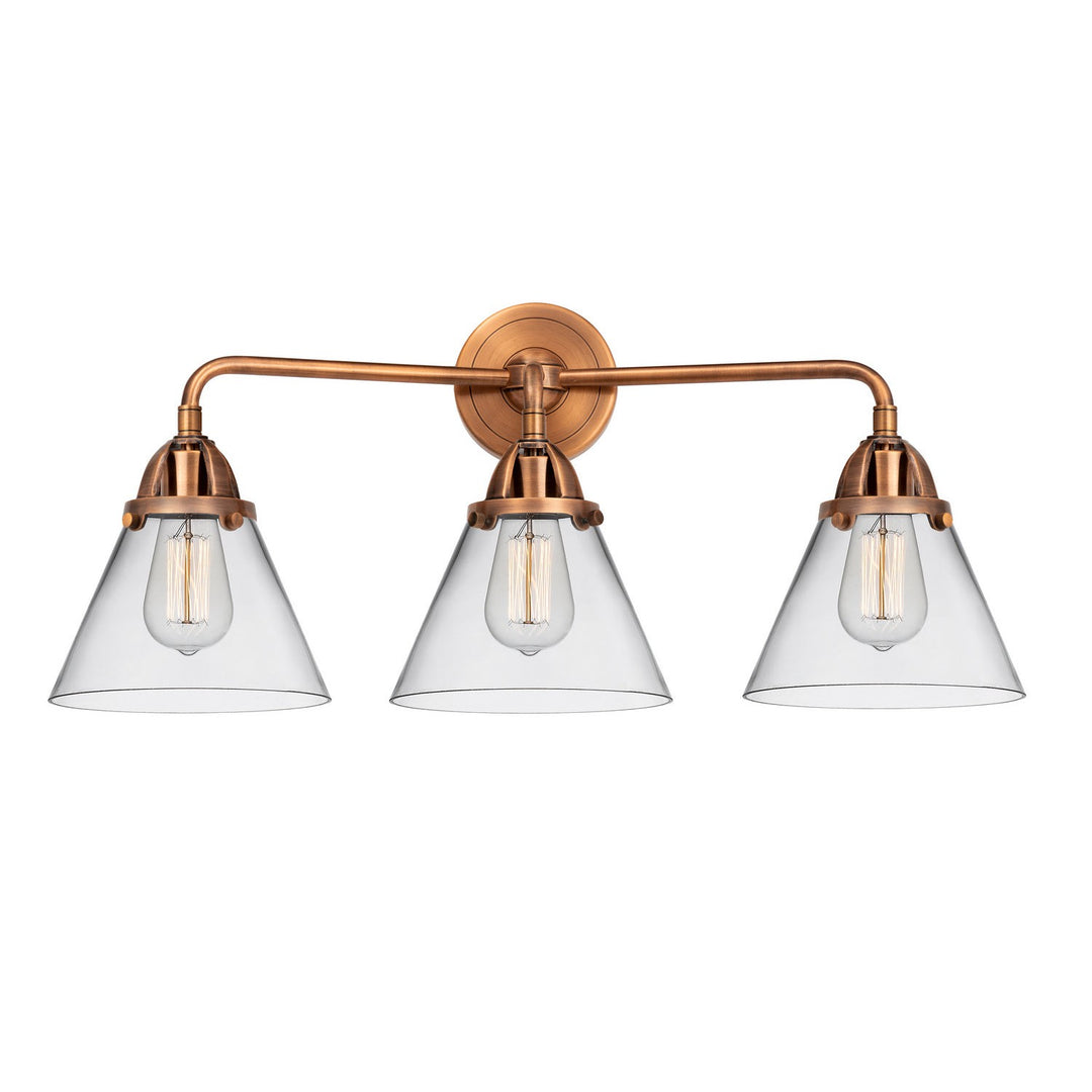 Innovations Nouveau 2 288-3W-AC-G42 Bath Vanity Light 26 in. wide - Antique Copper