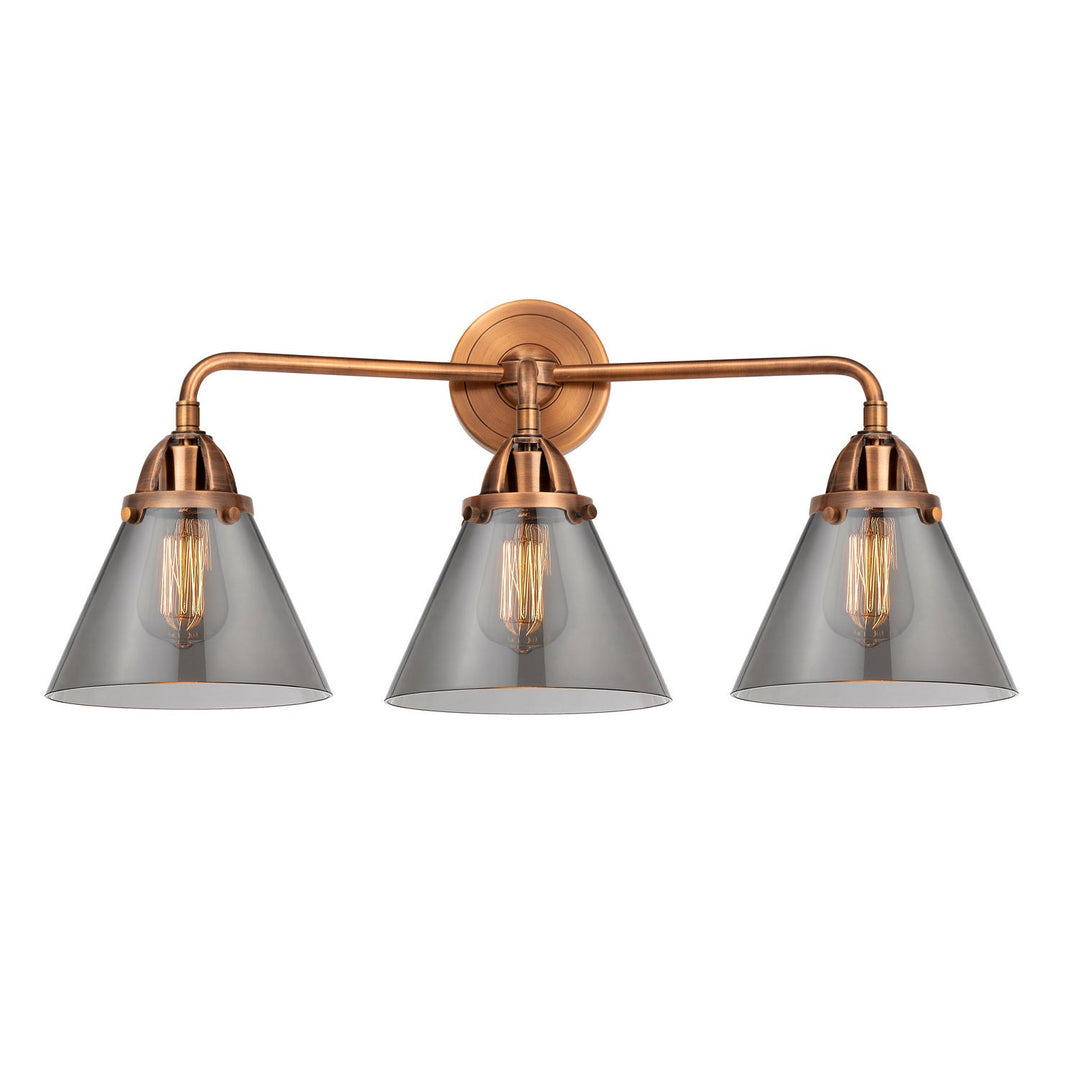 Innovations Nouveau 2 288-3W-AC-G43 Bath Vanity Light 26 in. wide - Antique Copper