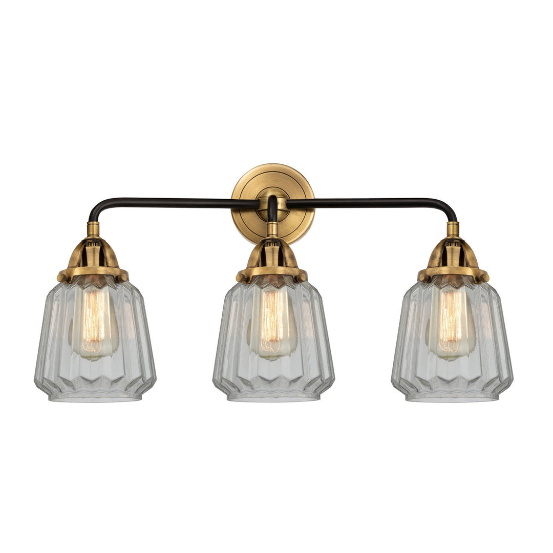 Innovations Nouveau 2 288-3W-BAB-G142-LED Bath Vanity Light 24 in. wide - Black Antique Brass
