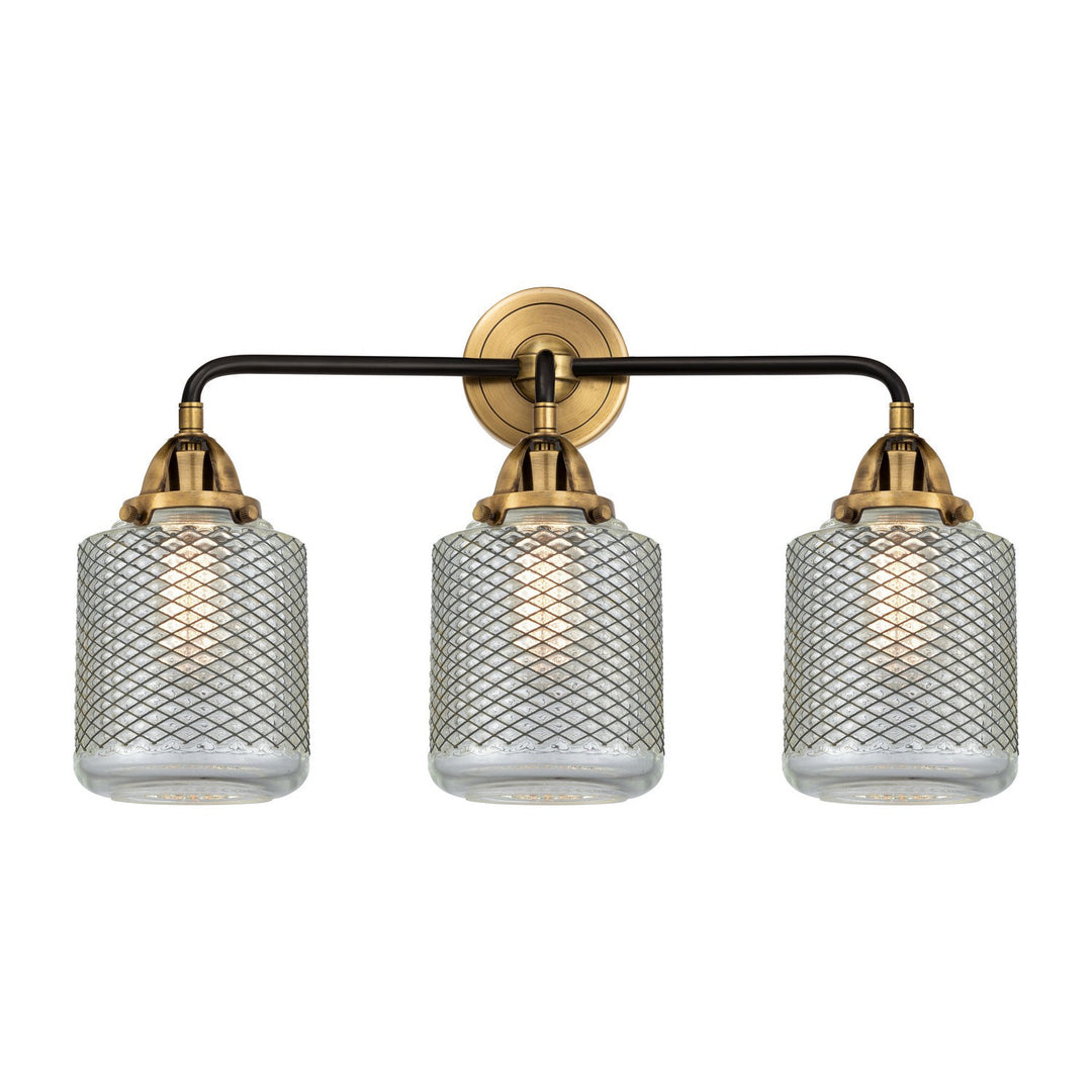 Innovations Nouveau 2 288-3W-BAB-G262 Bath Vanity Light 24 in. wide - Black Antique Brass