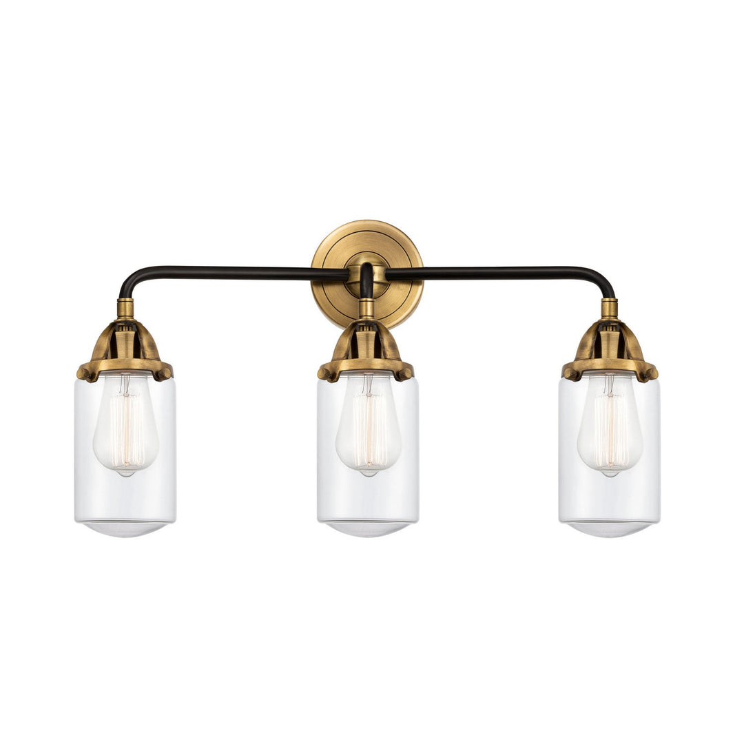 Innovations Nouveau 2 288-3W-BAB-G312 Bath Vanity Light 23 in. wide - Black Antique Brass