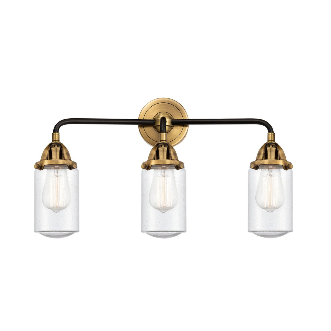 Innovations Nouveau 2 288-3W-BAB-G314 Bath Vanity Light 23 in. wide - Black Antique Brass