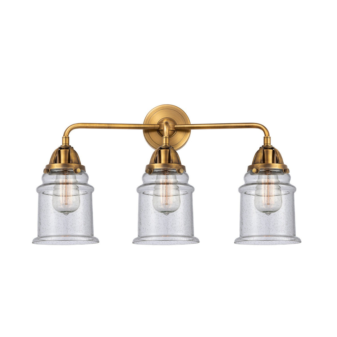 Innovations Nouveau 2 288-3W-BB-G184 Bath Vanity Light 24 in. wide - Brushed Brass