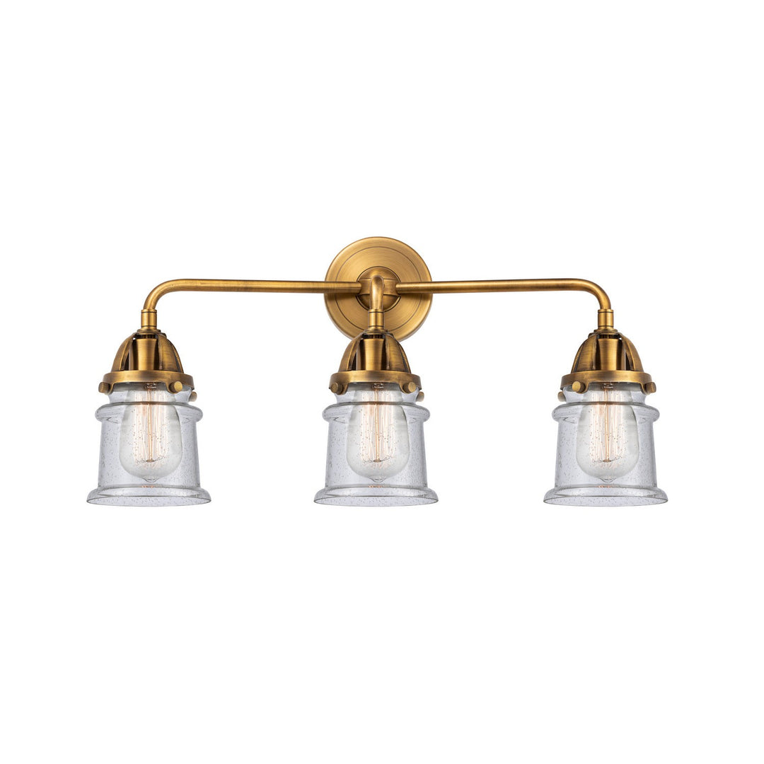 Innovations Nouveau 2 288-3W-BB-G184S Bath Vanity Light 24 in. wide - Brushed Brass