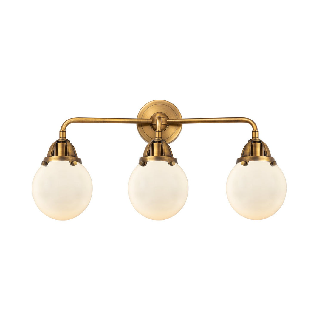 Innovations Nouveau 2 288-3W-BB-G201-6 Bath Vanity Light 24 in. wide - Brushed Brass