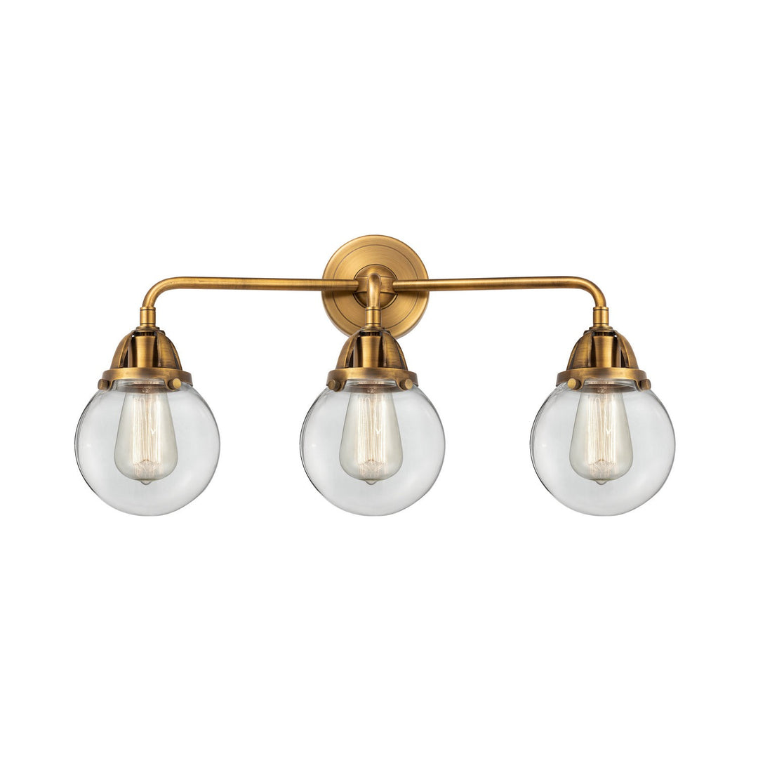 Innovations Nouveau 2 288-3W-BB-G202-6 Bath Vanity Light 24 in. wide - Brushed Brass