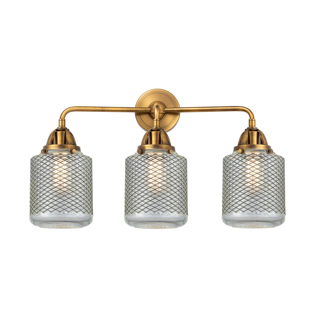 Innovations Nouveau 2 288-3W-BB-G262 Bath Vanity Light 24 in. wide - Brushed Brass