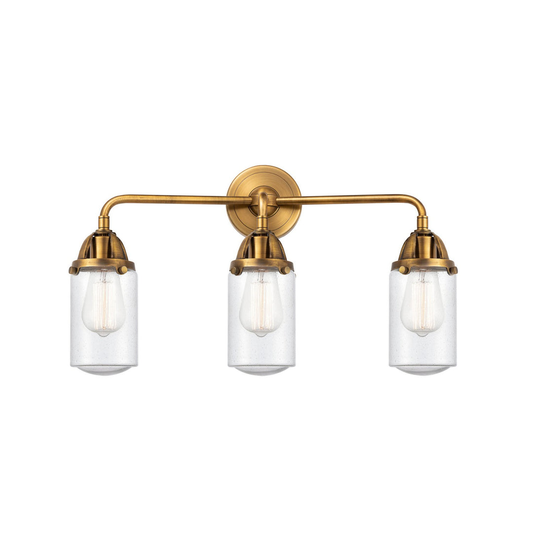 Innovations Nouveau 2 288-3W-BB-G314 Bath Vanity Light 23 in. wide - Brushed Brass