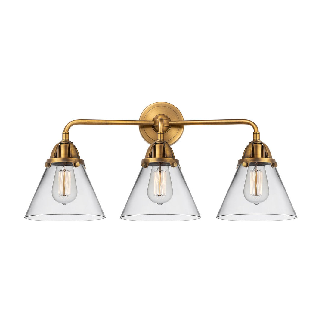 Innovations Nouveau 2 288-3W-BB-G42 Bath Vanity Light 26 in. wide - Brushed Brass